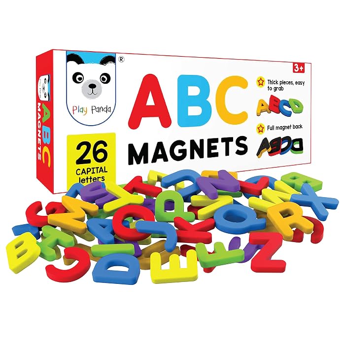 26 piece colorful ABC magnetic letters