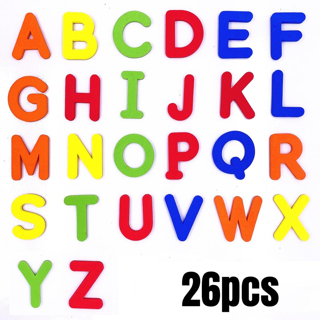 26 colorful magnetic alphabet letters