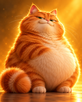 Bubbles, the smug orange cat