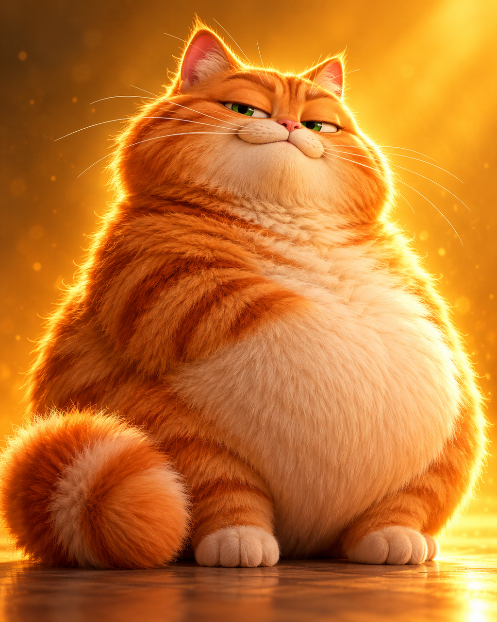 Bubbles, the smug orange cat