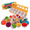 Matching eggs with shapes and colors