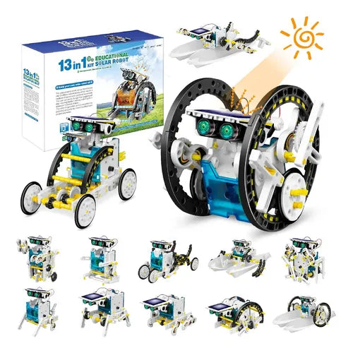 13-in-1 solar robot STEM kit with multiple models