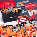Kids tool set with electric drill and tools